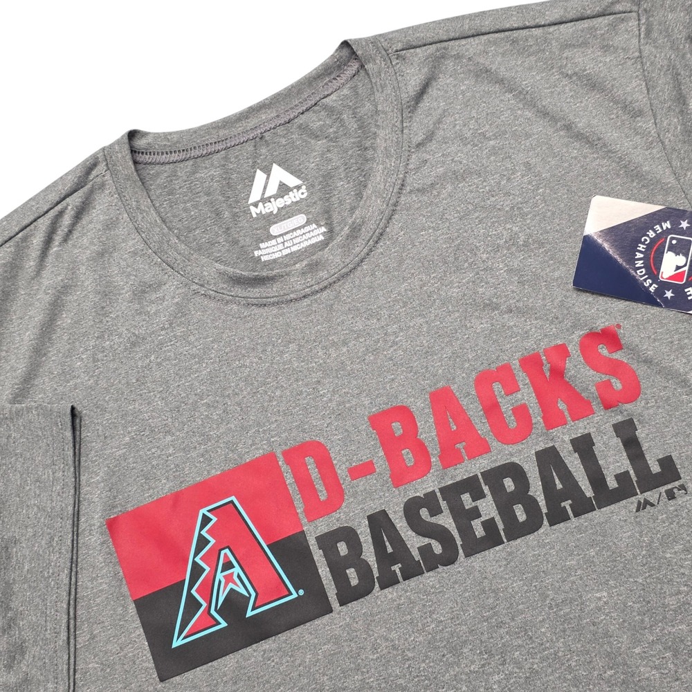 Majestic Arizona Diamondbacks T Shirt Mens XL Gray NEW MLB Baseball Graphic Tee
